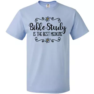 Inktastic Bible Study Best Medicine T-Shirt Christian Jesus Godly Woman Faith - Picture 1 of 6