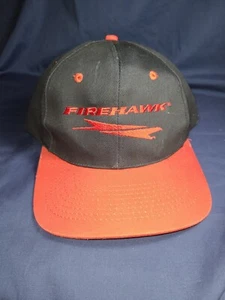 Vintage Firestone Firehawk Snapback Men's Hat Black & Red Cap Hat! New! - Picture 1 of 3