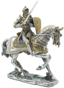 Caballero de peltre blindado montado a mano de metal fundido sólido nuevo y en caja - Imagen 1 de 2