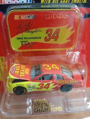  1996 NASCAR #34 Mike McLaughlin Royal Oak 1/64 Chevy Monte Carlo Diecast Emblem - Image 1 of 4