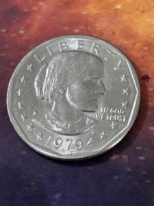 SUSAN B. ANTHONY 1979-D Wide Rim Dollar Frank Gasparro Münze - zirkuliert - Bild 1 von 3