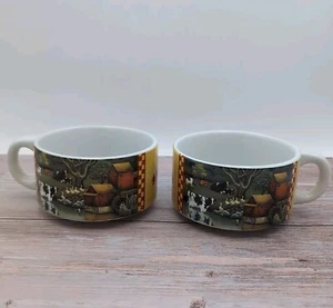 Lowell Herrero Farm House Soup Mugs Set of two - Picture 1 of 12