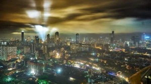 Mumbai Indien nachts beleuchtet Stadtbild Foto Poster Kunstdruck - GRÖSSE AUSWÄHLEN - Bild 1 von 1