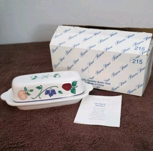 Princess House Orchard Medley 2 pc Butter Dish #215 Vintage NEW in Box - Picture 1 of 14