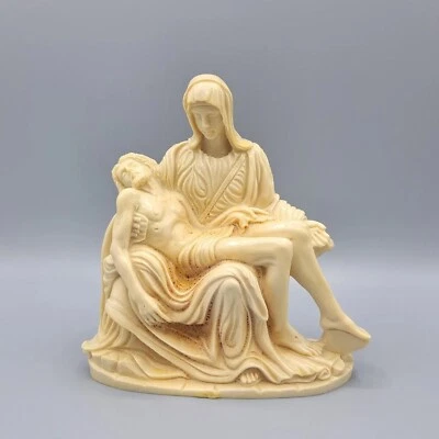 Vintage A. Giannetti The Pieta Jesus Virgin Mary Resin Sculpture Figurine  - Image 1 of 4