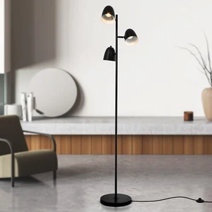71" Modern Floor Light Tall Standing Floor Lamp 3-Light Head Adjustable Fixtures - Picture 1 of 14