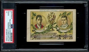 1920 PAULINO ALCANTARA RICARDO ZAMORA COMO SE JUEGA A FOOTBALL #1 ROOKIE PSA 2 - Bild 1 von 2