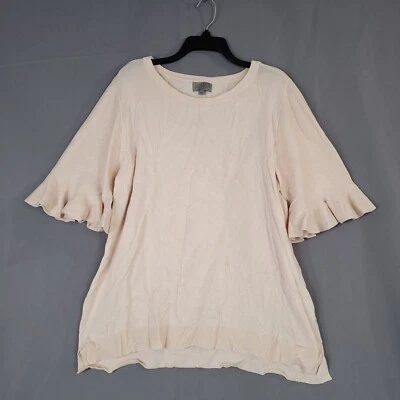 Blusa pulóver para mujer Joseph A tejida acampanada manga corta talla 1X Foto 1 de 4