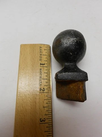 Antique Vintage Cast Iron Ball Fence Topper Finials - 1 1/4" Ball Cover