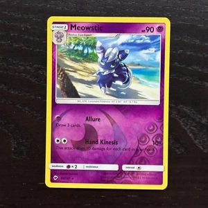 Meowstic 60/147 Pokemon Burning Shadows Sun & Moon Reverse Holo Rare Card NM - Picture 1 of 2