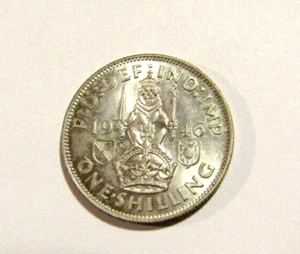 Großbritannien 1946 1 Schilling Silber Au Münze - Bild 1 von 5