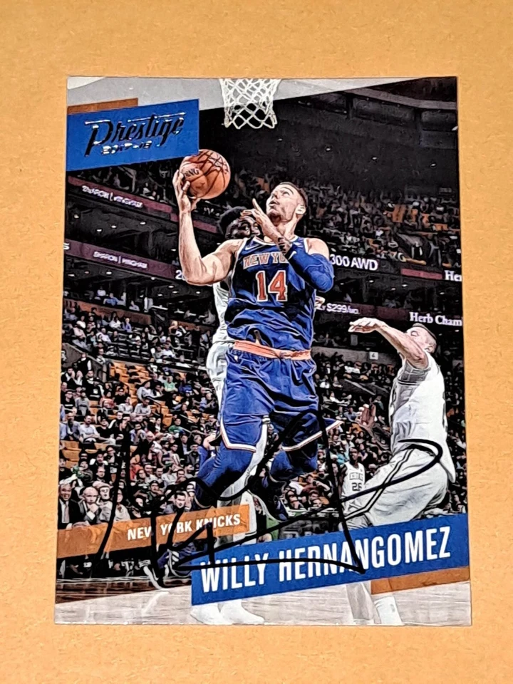 WILLY HERNANGOMEZ Autographed 2018 PRESTIGE NBA card Authentic IP /TTM KNICKS - Image 1 of 1