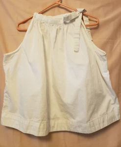 Free Assembly White Tank Top w/Drawstring Neck Size XXXL 100% Organic Cotton - Picture 1 of 5