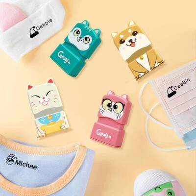 Selbstfärbender personalisierter Namensstempel für Kinder zum Beschriften  D2P5 - Bild 1 von 4