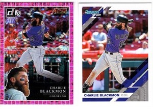 CHARLIE BLACKMON 2019 DONRUSS ACTION ALL STARS AA11 & BASE CARD 131 ROCKIES