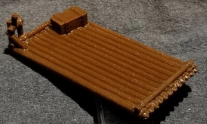 LMH S Detail Part LOG RIVER RAFT Timber Pine Logs Float with Crate 15' x 7-1/2' - Picture 1 of 9