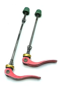 Salsa Rasta No Logo Quick Release Skewers Front & Rear QR Anodized Vintage MTB - Picture 1 of 6