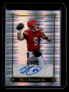 BILLY EDWARDS JR 2025 Leaf Metal Football SILVER PULSAR #5/5 Auto - Picture 1 of 2
