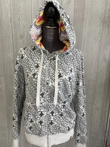 Sudadera con Capucha Harajuku Lovers by Gwen Stefani Y2K Spellout Cremallera Negra Blanca talla M - Imagen 1 de 11