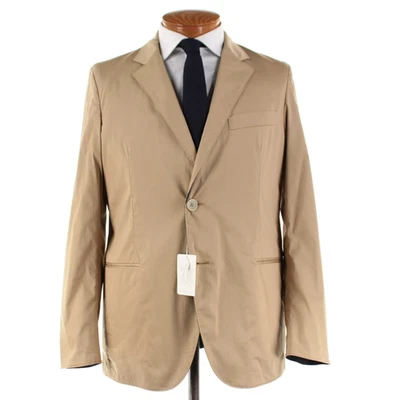 Belvest NWT Cotton Blend Reversible Sport Coat Size 52R (42R US) In Beige / Blue - Image 1 of 4