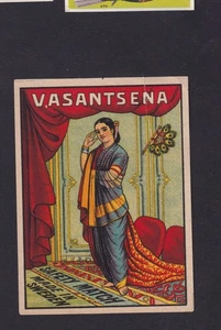 Ancienne   étiquette  de paquet Allumettes Suède BN185671 Femme Inde - Picture 1 of 1