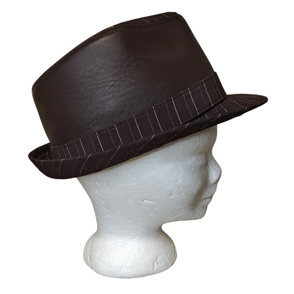 Sombrero Goorin Brothers Fedora Ajustado Para Hombre Talla Única Cuero Marrón Trilby Rayas Foto 1 de 4