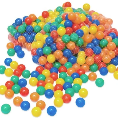 100 bunte Bälle für Bällebad 6 cm Babybälle Plastikbälle Kinder Baby Spielbälle - Bild 1 von 4
