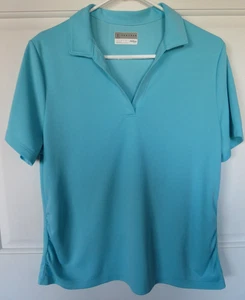 Camisa de golf PGA Tour para mujer talla grande Airflux pulóver polo azul aguamarina S/S - Imagen 1 de 6