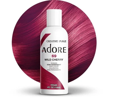 [3 Pack] Adore Semi Permanent Hair Dye Color 4oz [ 069 Wild Cherry ] - Image 1 of 4