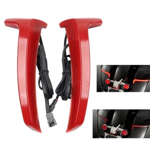 Rear Saddlebag Lights Smoke Red For INDIAN Challenger Chieftain Roadmaster 21-24 - Picture 1 of 14