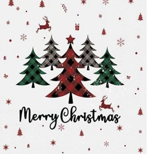 FREE SHIPPING 2 Decoupage Paper Napkins (Christmas Trees) - Picture 1 of 2