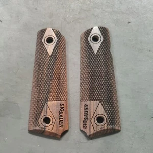 SIG SAUER SIG 1911 22 EUROPEAN MADE FINE QUALITY WOOD GRIPS - Picture 1 of 2