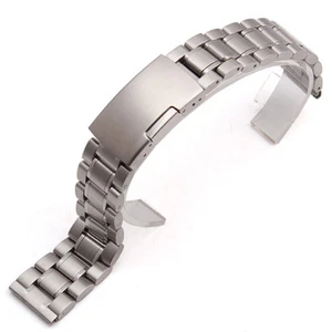 Solid Stainless Steel Strap Watch Band With Push Button Lock Buckle For Invicta - Picture 1 of 6