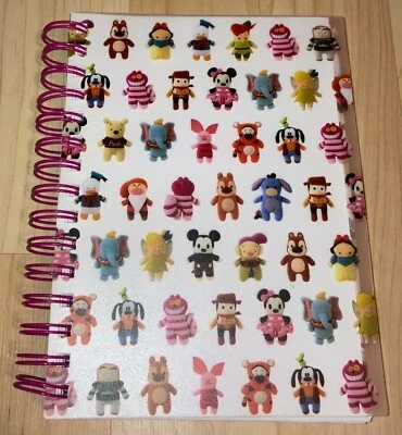 Disney Pook-a-looz Journal Notebook Spiralbound Tigger Dumbo Cheshire Woody Chip - Image 1 of 4