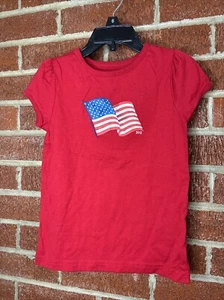 Faded Glory Girls Shirt Flag Red 2012 5T - Picture 1 of 8