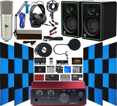 Focusrite Scarlett Solo 4th Gen 2x2 Audio Interface Full Studio Bundle - Image 1 of 4