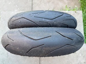pair of motorcycle tyres DUNLOP Sport Smart TT 140/70/17 & 110/70/17 - Picture 1 of 9
