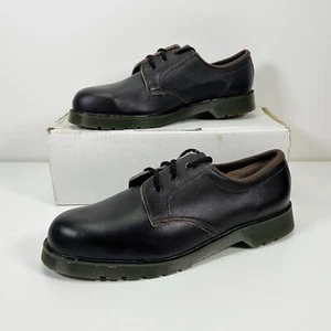 Vintage GOLIATH Brown Leather Steel Toe Cap Shoes MADE IN ENGLAND UK 11 / EU 46 - Picture 1 of 14