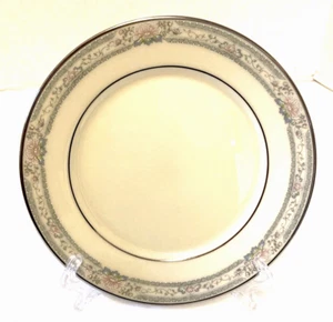 Lenox China Charleston Salad plate 6 1/2 Floral Silver Blue Pink Small Plate - Picture 1 of 3