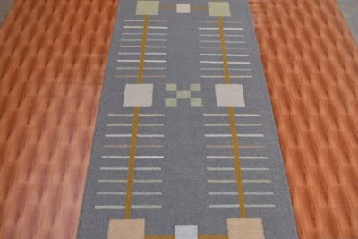 Gray Wool Kilim Living Room Kilim Flat Weave rug 2.6x6 Decor Afghan Kilim - Image 1 of 4