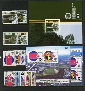KMC4076-Nueva Zelanda #956\\1079 (N548) (7) emisiones comp, 1989-91, MNH, VF, CV $121,90 - Imagen 1 de 3