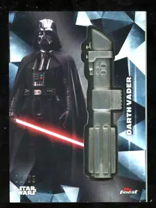 DARTH VADER 2018 Star Wars Topps Finest RED LIGHT SABER Medallion SP /99 QTY - Picture 1 of 3