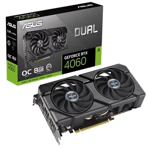 Asus Dual RTX 4060 EVO OC Edition 8GB Video Card GDDR6 PCI Express 4.0 17 Gbps - Picture 1 of 5