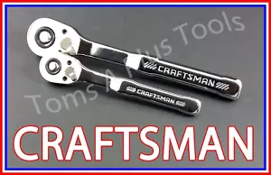 CRAFTSMAN 2 Stck. 1/4 3/8 POLIERT Dünnes Profil Feinzahn Ratsche Steckschlüssel Set - Bild 1 von 4