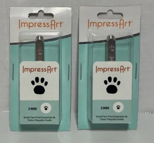 Small Paw Print ImpressArt Metal Design Stamp Steel Punch 3mm Jewelry Making - Picture 1 of 1