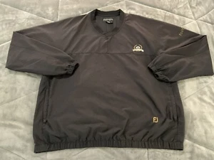 FootJoy Black Pull Over V Neck L/S Pullover Jacket Large Men's Hackberry Creek - Picture 1 of 11