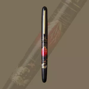 WANCHER × KURETAKE Fountain pen size F " Red Fuji " Makie Nib stainless - Picture 1 of 7