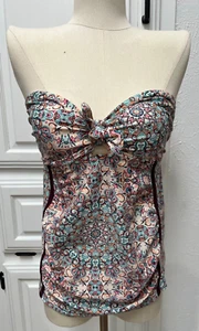 Women Multi Draped Bandeau Top Tankini Jessica Simpson Maternity Size S/P - Picture 1 of 13
