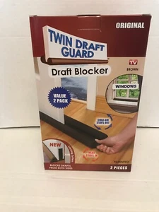 Twin Draft Guard, Draft Dodger for Windors and Doors, 2 Pieces, As Seen on TV - Picture 1 of 4