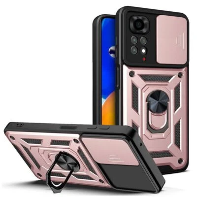 Lo último Funda Negra Para Xiaomi 12T Pro Redmi Note 11 10 8 9A Resistente Anillo Soporte Cubierta Foto 1 de 4